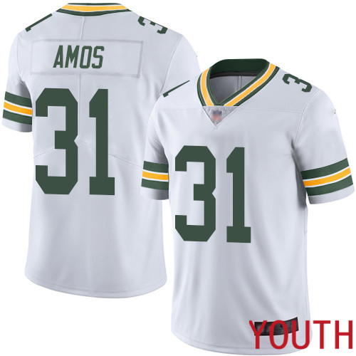 Green Bay Packers Limited White Youth 31 Amos Adrian Road Jersey Nike NFL Vapor Untouchable
